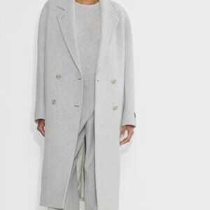 Aritzia Babaton Slouch Coat Soft Virgin Wool & Cashmere Gray Size Xs